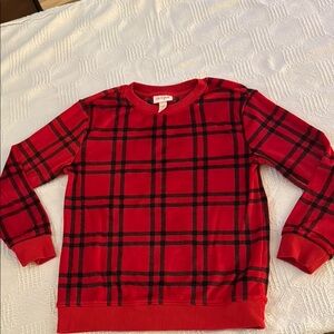 Cat & Jack Red and Black Plaid Sweater